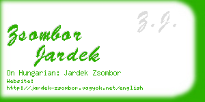 zsombor jardek business card